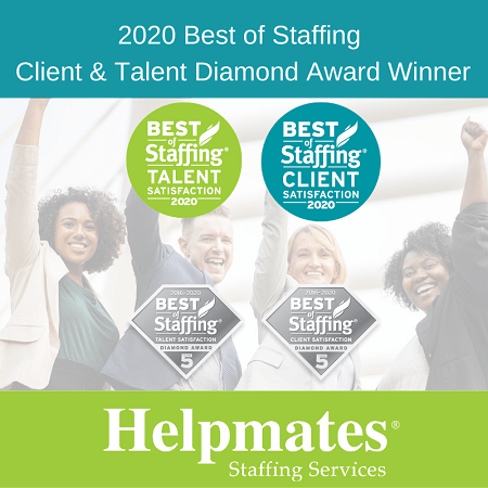 For the 11th Time in a Row, Helpmates Is Named to the Best of Staffing® Awards