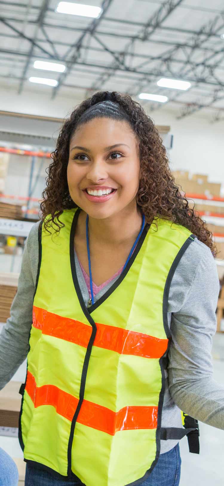 female warehouse worker